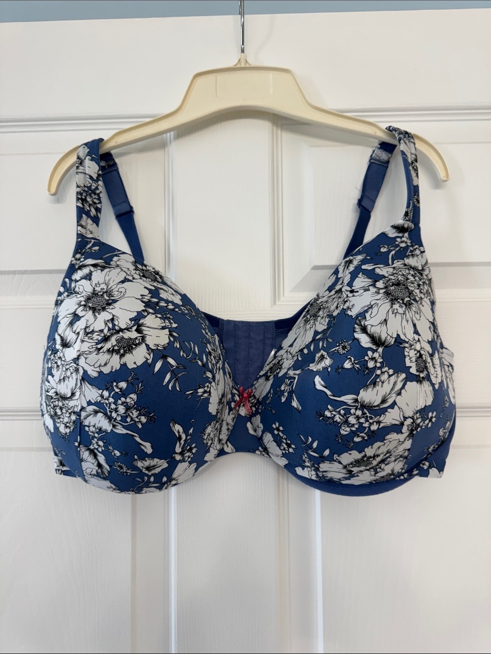 Cacique Blue Floral Underwire Bra